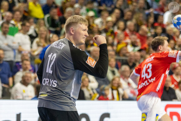 Emil Nielsen - La France championne d'Europe de Handball face au Danemark lors des Championnats d'Europe à Cologne, le 28 janvier 2024.