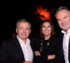 Alain Weill et sa femme Sylvie, Eric Brunet - Pour célébrer l'anniversaire de sa Maison, Nathalie Blanc réunissait, ce vendredi, les amis de la marque pour assister à un événement exclusif au Café de l'Homme, face à la Tour Eiffel. © Bellak - Perusseau / Bestimage