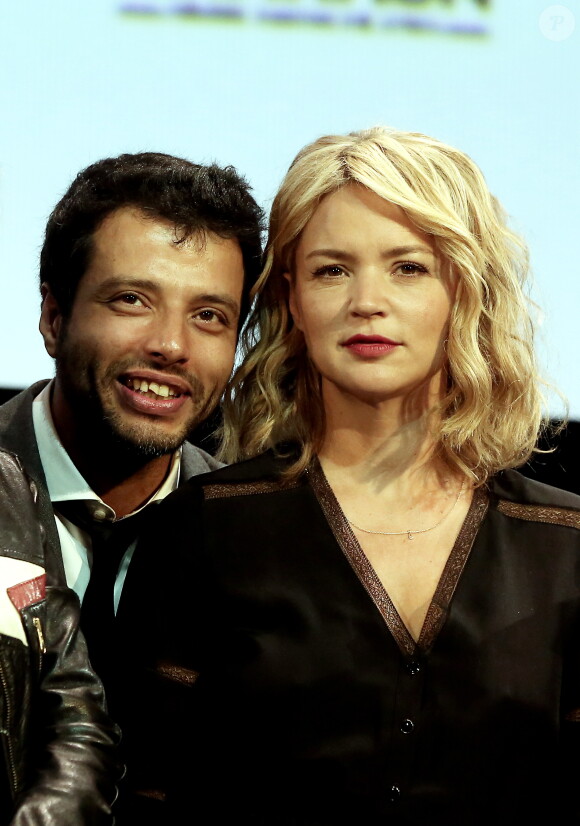 Mabrouk El Mechri et Virginie Efira à la cérémonie d'ouverture du 8ème festival Lumière de Lyon, le 8 octobre 2016. © Dominique Jacovides/Bestimage 