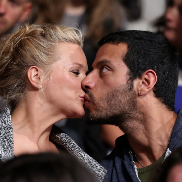 Virginie Efira enceinte et son ex-compagnon Mabrouk El Mechri lors du 16eme festival international du film de comedie de l'Alpe d'Huez, le 19 janvier 2013.