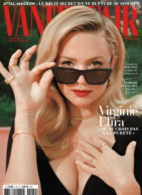 Virginie Efira mise à l'honneur dans le magazine de "Vanity Fair" ce jeudi 29 août 2024.