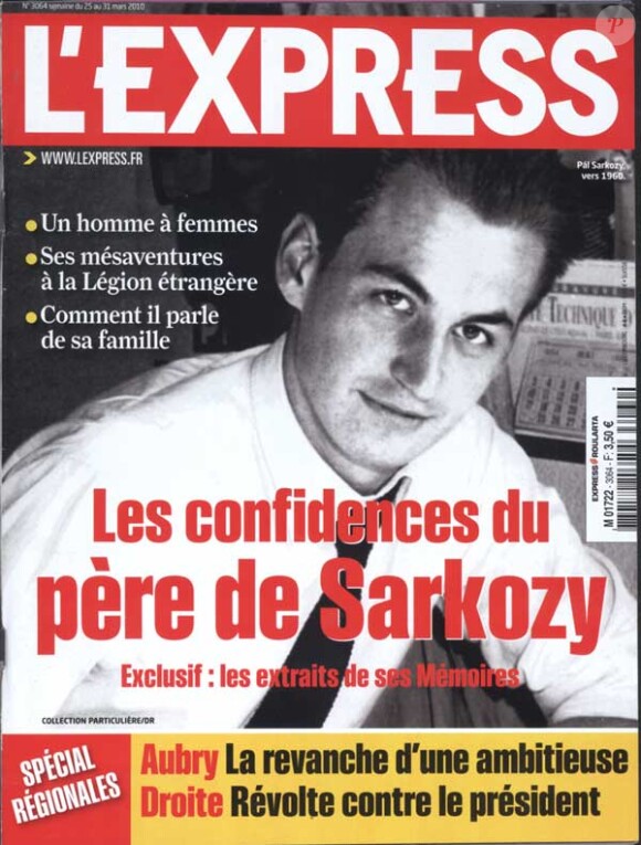 L'Express avec en couverture, Pal Sarkozy il y a quelques années