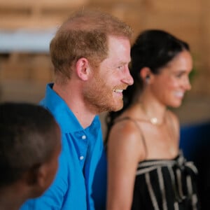 Bogota, COLOMBIE - Le prince Harry, duc de Sussex, Meghan Markle, duchesse de Sussex, et la vice-présidente Francia Marquez lors d'un sommet organisé en collaboration avec The Archewell Foundaiton et Luminate à Bogota, au premier jour de leur visite de quatre jours en Colombie.
Sur la photo : Prince Harry, duc de Sussex, Meghan Markle, duchesse de Sussex.