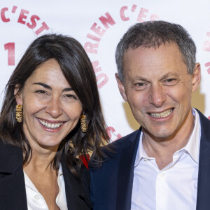 Cécile Duffau (fondatrice de l'association Un rien c'est tout) et Marc-Olivier Fogiel au photocall des invités au dîner de gala de l'association "Un rien c'est tout" au musée de l'armée aux Invalides à Paris. © Cyril Moreau / Bestimage