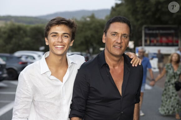 Exclusif - Dany Brillant et son fils Lino - François Berléand et Nicolas Briançon interprètent l'univers déjanté et mythique de Poiret et Serrault au théâtre de verdure lors du Festival de Ramatuelle le 3 aout 2024. © Cyril Bruneau/Festival de Ramatuelle/Bestimage