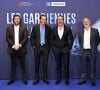 Julien Seul, l'un des producteurs du film, Jean-Albert Lièvre, le réalisateur, Jean Dujardin et son frère Marc Dujardin, producteur du film durant l'avant première mondiale au Grimaldi Forum à Monaco, le 9 février 2023, du film "Les gardiennes de la planète" réalisé par Jean-Albert Lièvre et raconté par J.Dujardin.© Bruno Bebert / Bestimage 