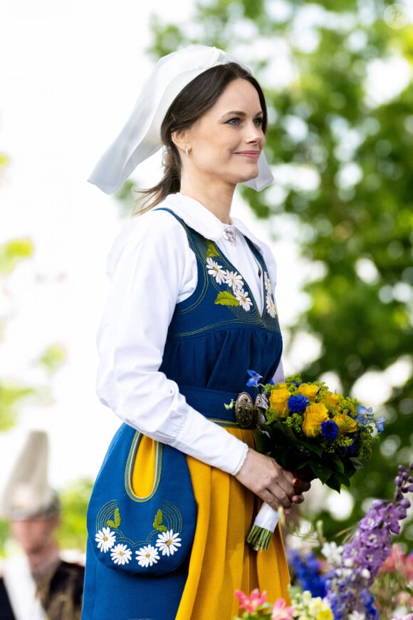 La princesse Sofia - La famille royale de Suède lors de la parade pour la Fête Nationale à Stockholm. Le 6 juin 2024  