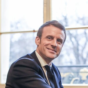 Le président de la République française Emmanuel Macron reçoit Michel Barnier, chargé de la conduite des négociations sur les relations futures avec le Royaume-Uni, au palais de l'Elysée, Paris le 31 janvier 2020. © Stéphane Lemouton / Bestimage 