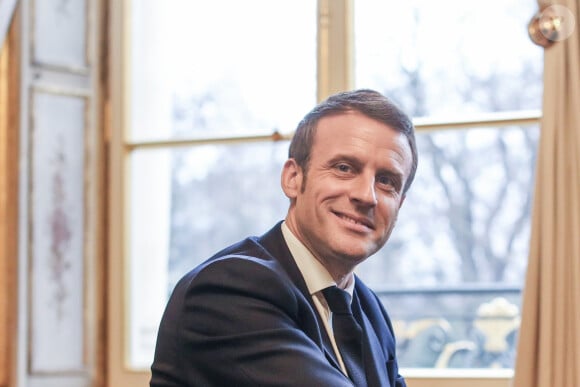 Le président de la République française Emmanuel Macron reçoit Michel Barnier, chargé de la conduite des négociations sur les relations futures avec le Royaume-Uni, au palais de l'Elysée, Paris le 31 janvier 2020. © Stéphane Lemouton / Bestimage 