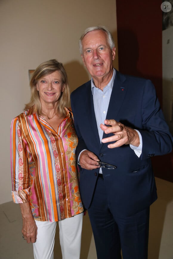 Exclusif - Michel Barnier et sa femme Isabelle Barnier - Vernissage de l'Exposition Gérard Garouste au Centre Pompidou à Paris, France, le 7 Septembre 2022. Cette rétrospective de l'artiste se tiendra du 7 Septembre 2022 au 2 Janvier 2023 © Bertrand Rindoff / Bestimage 