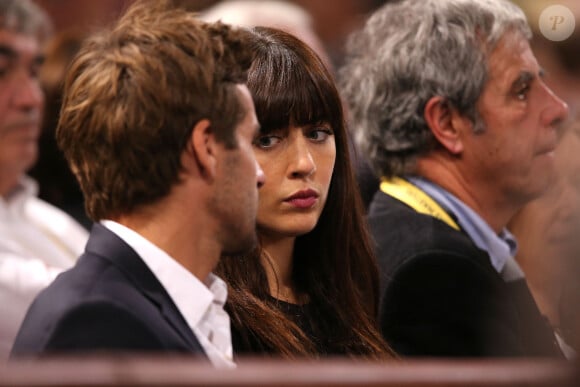 Nolwenn Leroy et Arnaud Clement assistent a l'Open Masters 1000 de Tennis Paris Bercy le 1er novembre 2013.