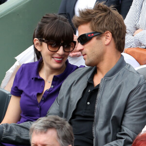 Nolwenn Leroy et Arnaud Clément aux internationaux de France de Roland Garros Paris, le 09 Juin 2012.