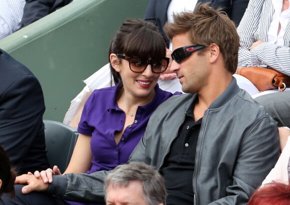 Nolwenn Leroy et Arnaud Clément aux internationaux de France de Roland Garros Paris, le 09 Juin 2012.