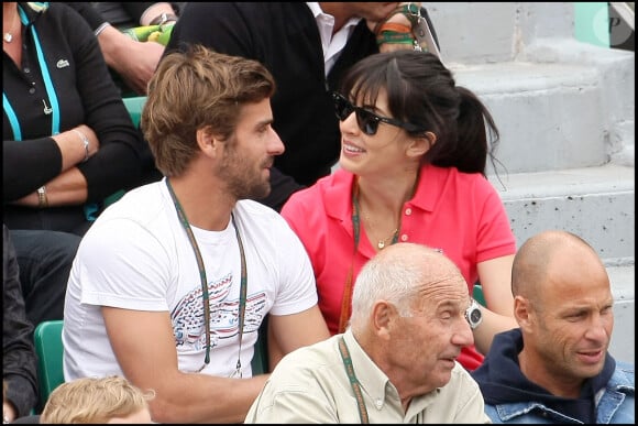 Arnaud Clément et Nolwenn Leroy - 8ème journée du Tournoi des internationaux de tennis de Roland Garros 2010.