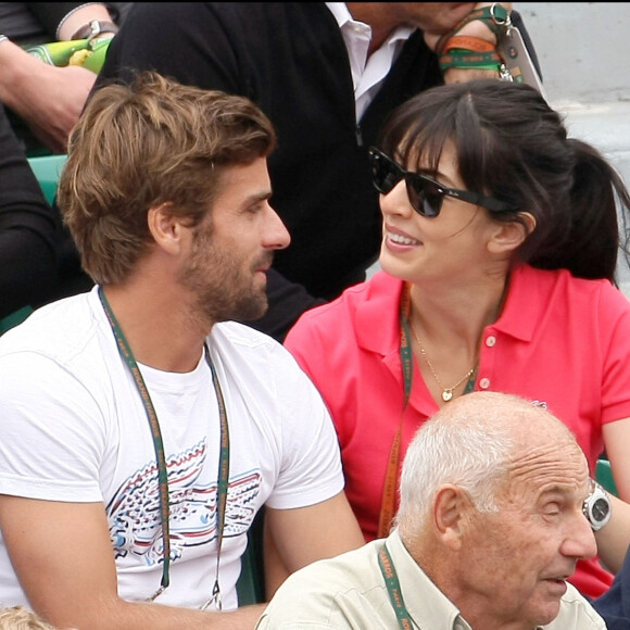 Arnaud Clément et Nolwenn Leroy - 8ème journée du Tournoi des internationaux de tennis de Roland Garros 2010.