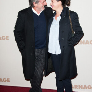 Daniel Auteuil et Aude Ambroggi lors de la première française du film 'Carnage' au Cinéma Gaumont Marignan à Paris, France, le 20 novembre 2011. Photo par Nicolas Genin/ABACAPRESS.COM