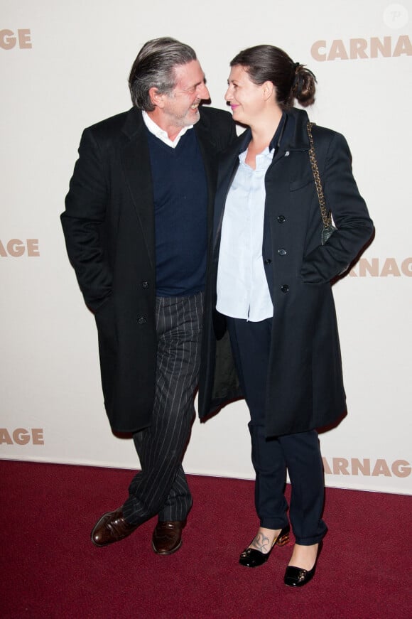 Daniel Auteuil et Aude Ambroggi lors de la première française du film 'Carnage' au Cinéma Gaumont Marignan à Paris, France, le 20 novembre 2011. Photo par Nicolas Genin/ABACAPRESS.COM