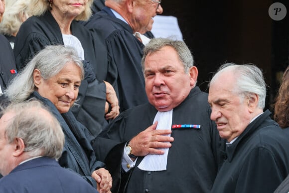 Francis Szpiner - Obsèques de Henri Leclerc en la salle de la Coupole du crématorium du Père-Lachaise à Paris, France, le 9 septembre 2024. © Dominique Jacovides/Bestimage