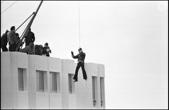 En témoigne le tournage de "Peur sur la ville"
Archives - Jean-Paul Belmondo, sur le tournage de "Peur sur la ville".