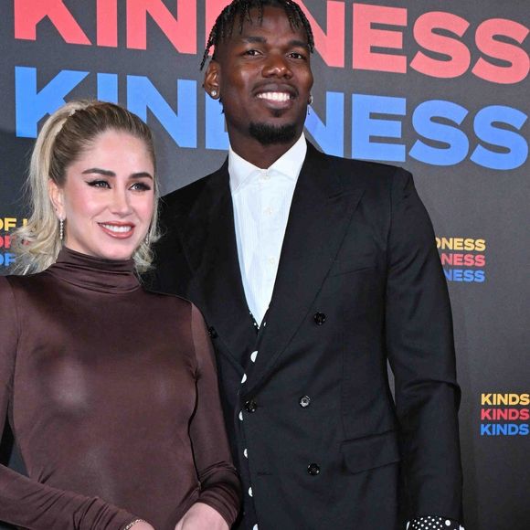 Paul Pogba et sa femme Maria Zulay Salaues à la première de Kinds of Kindness le 31 mai 2024 à Milan