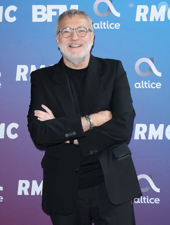 Laurent Ruquier lors de la conférence de presse de rentrée BFM TV. - RMC du groupe Altice France à Paris, France, le 31 août 2023. © Coadic Guirec/Bestimage 