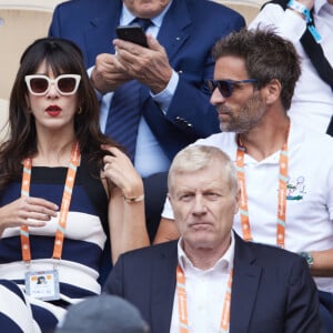 Nolwenn Leroy et son compagnon Arnaud Clément - dans les tribunes de la finale homme des Internationaux de France de tennis de Roland Garros 2024 à Paris le 9 juin 2024. © Jacovides-Moreau/Bestimage 