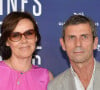 Exclusif - Frédéric Taddeï et sa compagne Claire Nebout - Photocall du déjeuner - Longines Paris Eiffel Jumping au Champ de Mars à Paris, France, le 5 juillet 2019. © Veeren Ramsamy/Bestimage