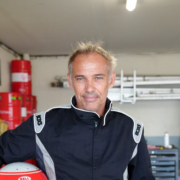 Exclusif - Paul Belmondo lors du marathon Karting Jules Bianchi (jour 2) au circuit Paul Ricard au Castellet, France, le 7 septembre 2024. © Anne-Sophie Guebey via Bestimage