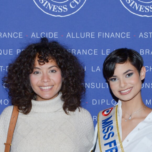 Exclusif - Amandine Petit (miss France 2021), Vaimalama Chaves (Miss France 2019), Eve Gilles (Miss France 2024) et Maëva Coucke (Miss France 2018) - Déjeuner du Chinese Business Club à l'occasion de la Journée internationale des droits des femmes à l'hôtel intercontinental à Paris le 7 mars 2024. © Rachid Bellak/Bestimage