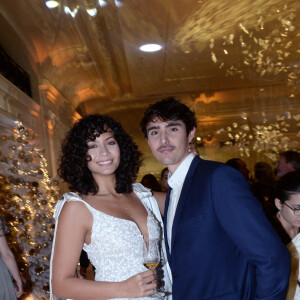 Exclusif - Vaimalama Chaves (Miss France 2019) et son compagnon Nicolas Fleury - L'hôtel The Peninsula Paris présente son univers féérique pour Noël le 30 novembre 2023 . © Rachid Bellak / Bestimage