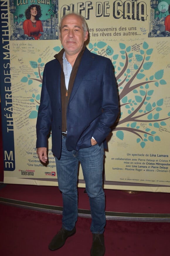 Il joue Robert Favre
Jérôme Anger à la générale de la pièce "La Clef de Gaïa" au théâtre des Mathurins à Paris, le 4 octobre 2017. © Giancarlo Gorassini/Bestimage