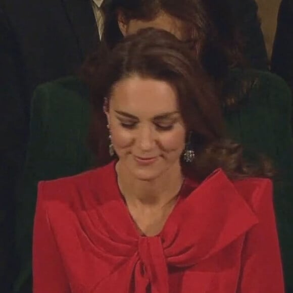 Le prince William, duc de Cambridge, et Catherine (Kate) Middleton, duchesse de Cambridge, assistent au Royal Christmas Concert à l'abbaye de Westminster à Londres, le 20 décembre 2021. 