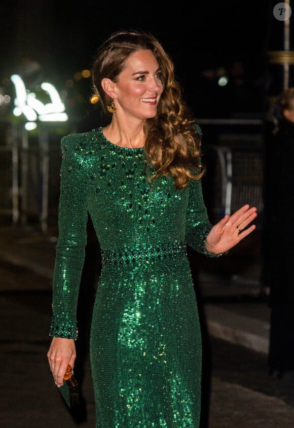 Kate Catherine Middleton - Le duc et la duchesse de Cambridge à leur arrivée au "Royal Variety Performance 2021" au Royal Albert Hall à Londres. Le 18 novembre 2021 