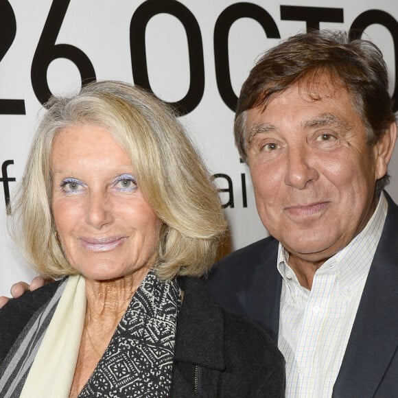 Jean-Pierre Foucault et sa compagne Evelyne - Inauguration "Le Train de la Télé" à Paris Gare de Lyon le 6 octobre 2014.