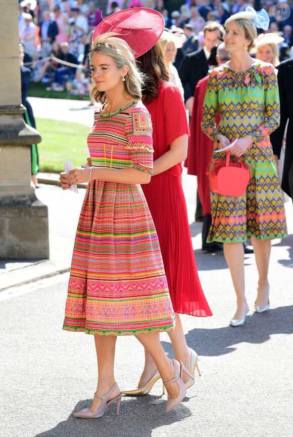 Cressida Bonas arrivant à la chapelle St George au château de Windsor pour le mariage de Meghan Markle et du prince Harry à Windsor, au Royaume-Uni samedi 19 mai 2018. Photo par Ian West/PA Wire /ABACAPRESS.COM