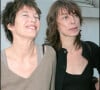 Jane Birkin, co-égérie de la Saison avec sa fille Kate Barry, photographe de la Saison, soirée du lancement des collecions Hiver 2007 de la redoute à Paris au Couvert des Recollets.