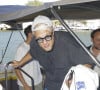 Exclusif - Guillaume Genton en bateau sur la Seine pour le tournage d'un teaser avec Franck Apppietto (Directeur Général de C8), Paris, France, le 28 aout 2024. © Jack Tribeca / Bestimage 