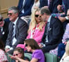 Elle devra alors s'entourer de "dames de compagnie" chargées de l'accompagner lors de ses sorties 
Catherine (Kate) Middleton avec la princesse Charlotte et Pippa Middleton dans les tribunes de la finale du tournoi de Wimbledon 2024, le 14 juillet 2024. 