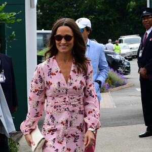 Pippa Middleton Matthews - Les célébrités arrivent à Wimbledon pour assister à la finale entre Novak Djokovic et Roger Federer à Londres, le 14 juillet 2019. 