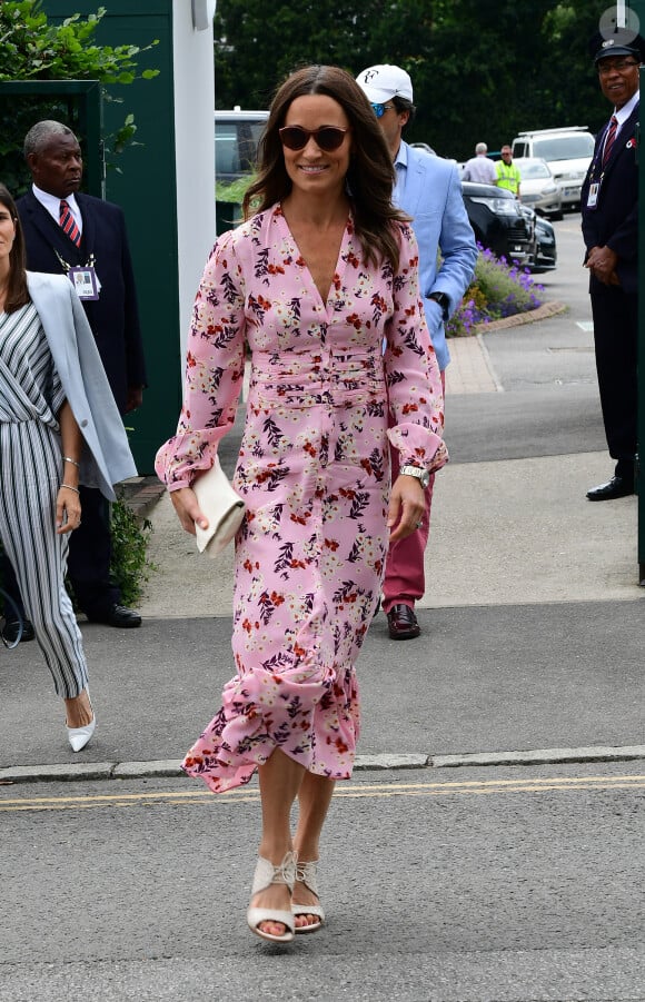 Pippa Middleton Matthews - Les célébrités arrivent à Wimbledon pour assister à la finale entre Novak Djokovic et Roger Federer à Londres, le 14 juillet 2019. 