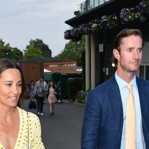 Pippa Middleton et son mari James Matthews - Les célébrités quittent Wimbledon à Londres, le 12 juillet 2019. 