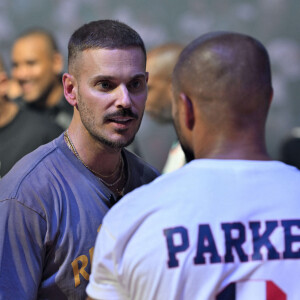 Matt Pokora (M. Pokora) au match de préparation aux Jeux Olympiques Paris 2024 entre la France à la Serbie (67-79) à Decines-Charpieu, France, le 12 juillet 2024. © Frédéric Chambert/Panoramic/Bestimage 