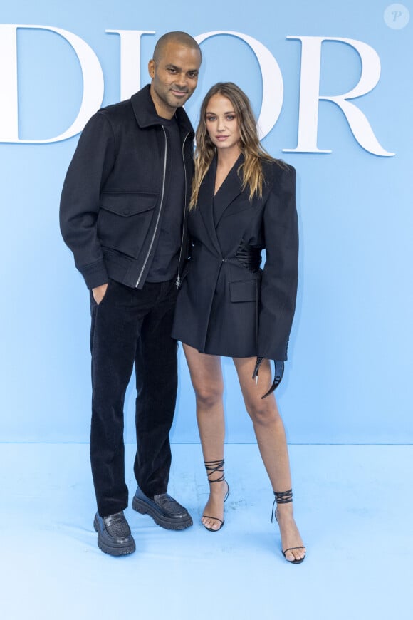 Tony Parker et sa compagne Agathe Teyssier Napoletano au photocall du défilé de mode féminine Dior printemps-été 2025 lors de la Fashion Week de Paris (PFW), à Paris, France, le 24 septembre 2024. © Olivier Borde/Bestimage 