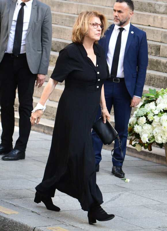 Gabrielle Crawford - Arrivées des célébrités aux obsèques de Jane Birkin en l'église Saint-Roch à Paris. Le 24 juillet 2023 © Jacovides-KD Niko / Bestimage 