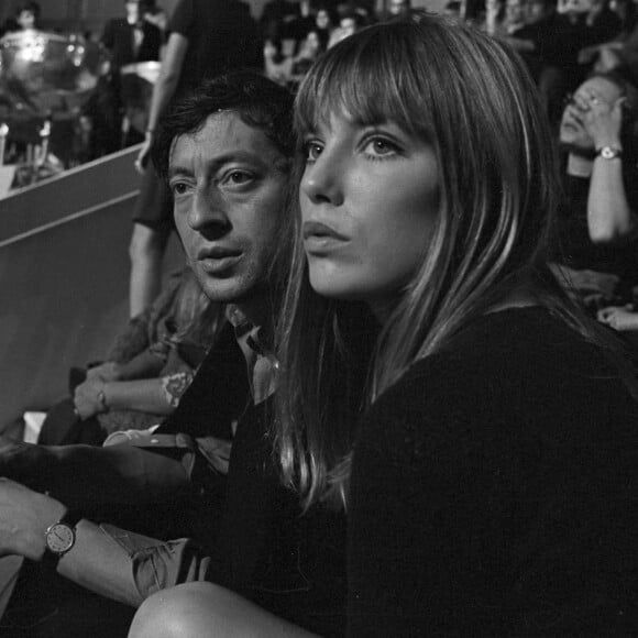 Archives - En France, à Paris, Serge Gainsbourg et Jane Birkin sur le plateau le 1 novembre 1968.