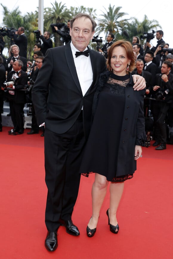 Xavier Couture et sa compagne Emmanuelle Gaume - Montée des marches du film "The BFG" ("Le BGG Le Bon Gros Géant") lors du 69ème Festival International du Film de Cannes. Le 14 mai 2016. © Borde-Jacovides-Moreau/Bestimage  Red carpet for the movie "The BFG" during the 69th Cannes International Film festival. On may 14th 2016 