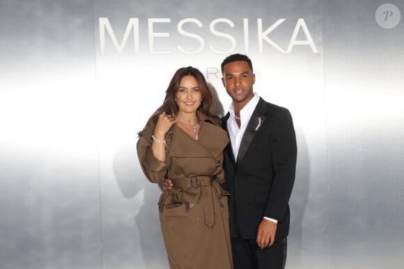 Valérie Messika, Lucien Laviscount - Photocall du défilé Messika High Jewelry show Midnight Sun Opus II 2024 à Paris en marge de la fashion week le 26 septembre 2024. © Jack Tribeca / Christophe Clovis / Bestimage  Photocall of the Messika High Jewelry show Midnight Sun Opus II fashion show in Paris on the sidelines of fashion week on September 26, 2024. 