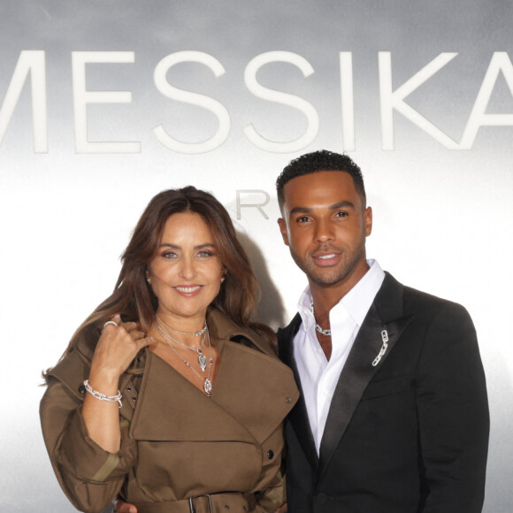 Valérie Messika, Lucien Laviscount - Photocall du défilé Messika High Jewelry show Midnight Sun Opus II 2024 à Paris en marge de la fashion week le 26 septembre 2024. © Jack Tribeca / Christophe Clovis / Bestimage  Photocall of the Messika High Jewelry show Midnight Sun Opus II fashion show in Paris on the sidelines of fashion week on September 26, 2024. 