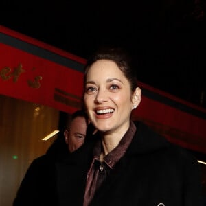 Marion Cotillard - Arrivées au dîner des nommés des César 2024 au Fouquet's à Paris, France, le 05 février 2024. © Christophe Clovis / Bestimage 