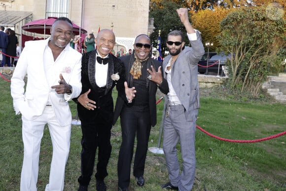 Exclusif - Francky Vincent, Billy Obam et Brahim Zaibat - Mariage de Francky Vincent et Aziza El Batri dans leur domaine de Sinceny dans l'Aisne le 28 septembre 2024. © Cédric Perrin / Bestimage 